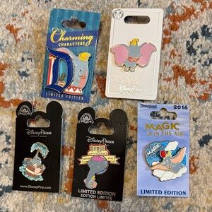 Disney Dumbo Limited Edition Pin Set  (5 in total) 🎪🐘